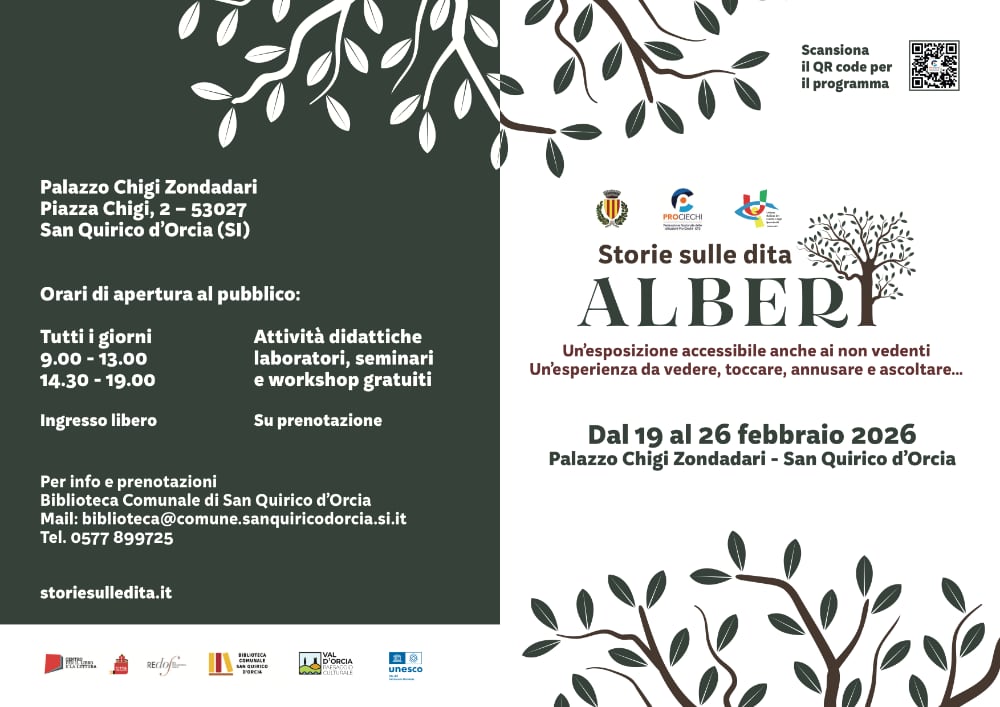 Storie sulle dita Alberi - Palazzo Chigi Zondadari – San Quirico d’Orcia – Siena 19-26 Febbraio 2026